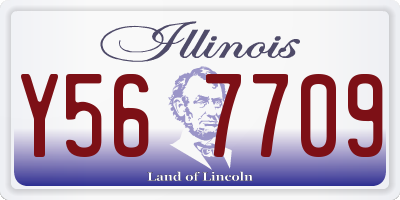 IL license plate Y567709