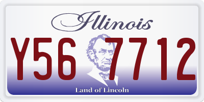 IL license plate Y567712