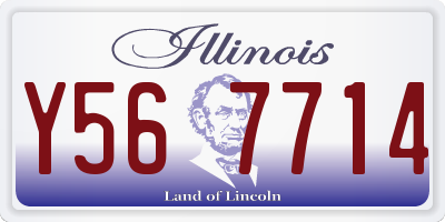 IL license plate Y567714