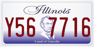 IL license plate Y567716