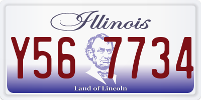 IL license plate Y567734