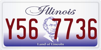 IL license plate Y567736