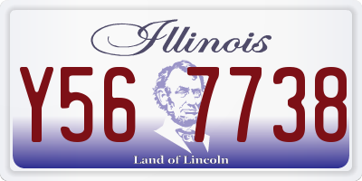 IL license plate Y567738
