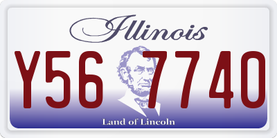 IL license plate Y567740