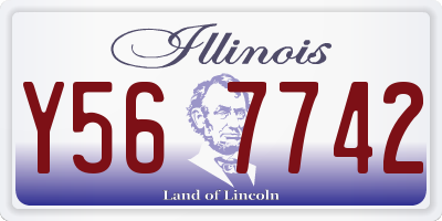 IL license plate Y567742