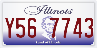 IL license plate Y567743