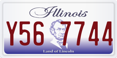 IL license plate Y567744
