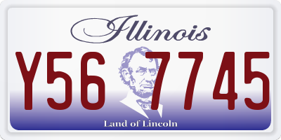 IL license plate Y567745