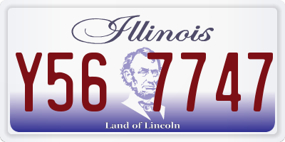 IL license plate Y567747
