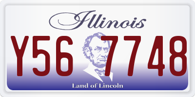 IL license plate Y567748