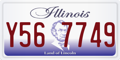 IL license plate Y567749