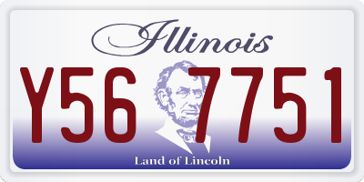 IL license plate Y567751