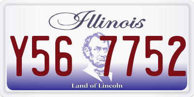 IL license plate Y567752