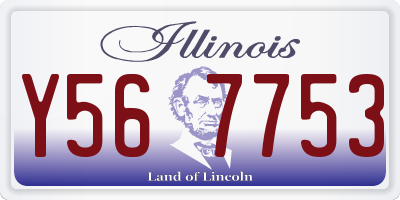 IL license plate Y567753