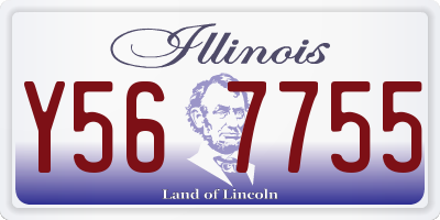 IL license plate Y567755
