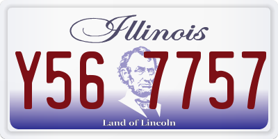 IL license plate Y567757