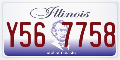 IL license plate Y567758