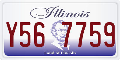 IL license plate Y567759