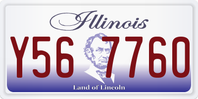 IL license plate Y567760