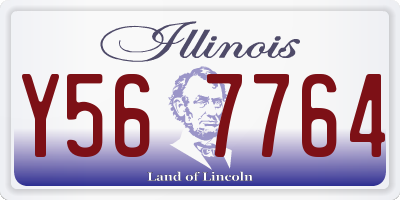 IL license plate Y567764