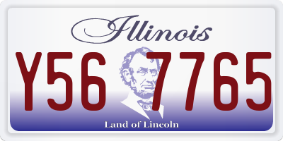 IL license plate Y567765