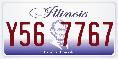 IL license plate Y567767