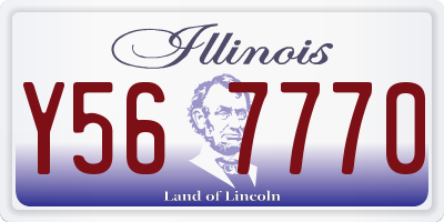 IL license plate Y567770