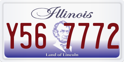 IL license plate Y567772