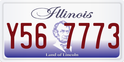 IL license plate Y567773