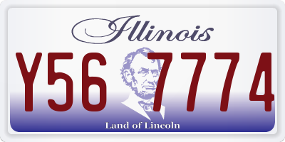 IL license plate Y567774