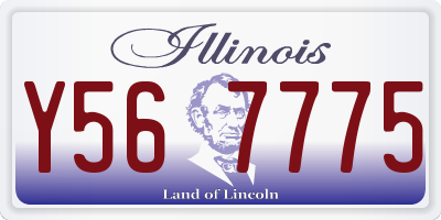 IL license plate Y567775