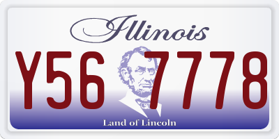 IL license plate Y567778