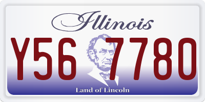 IL license plate Y567780