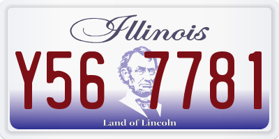 IL license plate Y567781