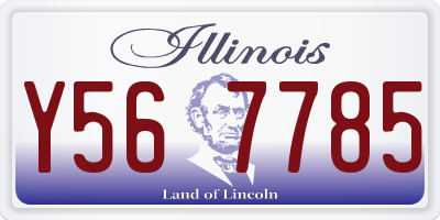 IL license plate Y567785