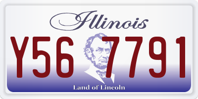 IL license plate Y567791