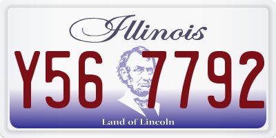 IL license plate Y567792