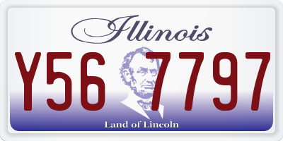 IL license plate Y567797