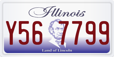 IL license plate Y567799