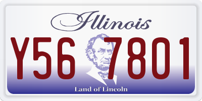 IL license plate Y567801