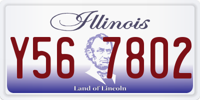 IL license plate Y567802