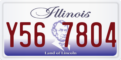 IL license plate Y567804