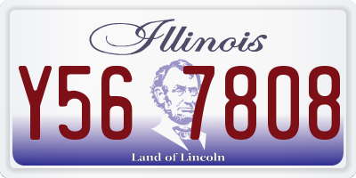 IL license plate Y567808