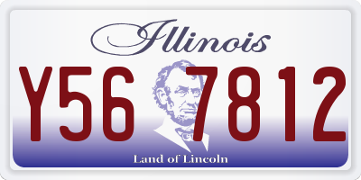 IL license plate Y567812