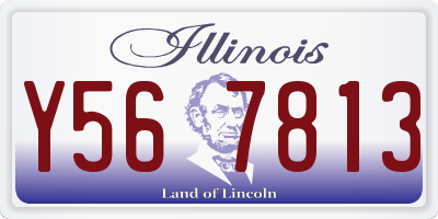IL license plate Y567813