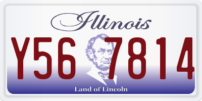 IL license plate Y567814