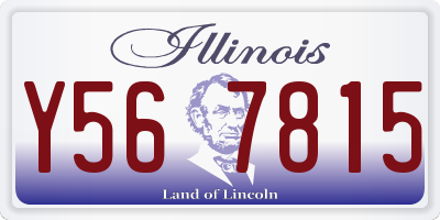 IL license plate Y567815