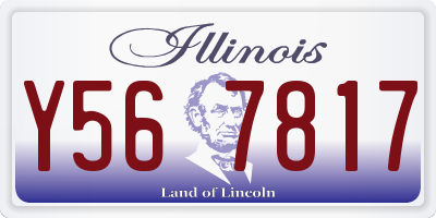 IL license plate Y567817