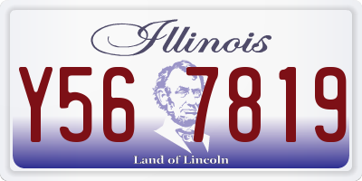 IL license plate Y567819