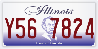 IL license plate Y567824